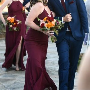 Maroon Bridesmaid Dress - from Azazie